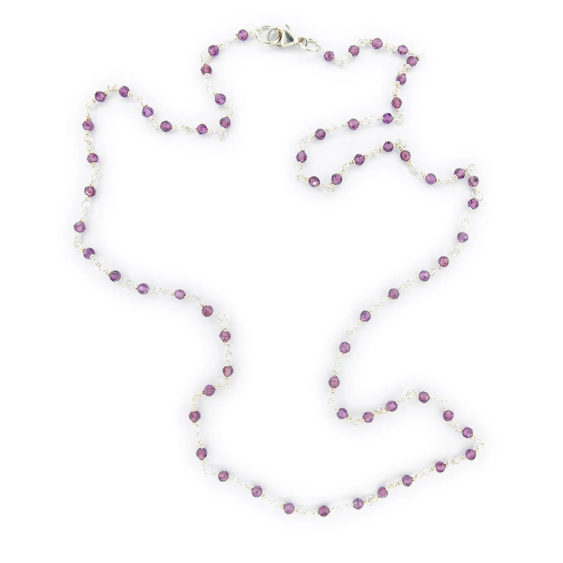 Farzaneh - Rhodolite Garnet Silver Necklace