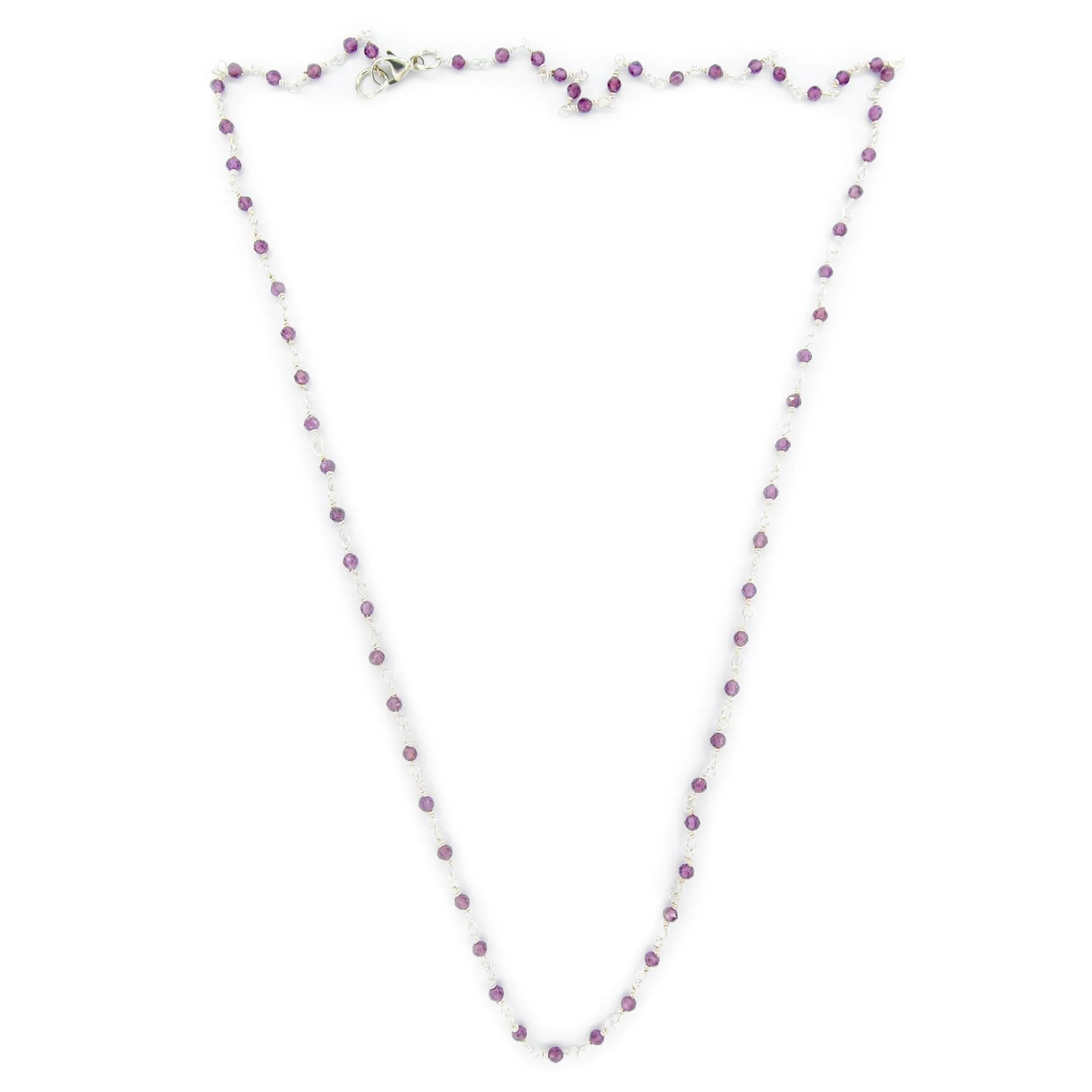 Farzaneh - Rhodolite Garnet Silver Necklace