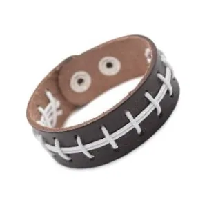 FOOTBALL LEATHER SNAP BRACELET