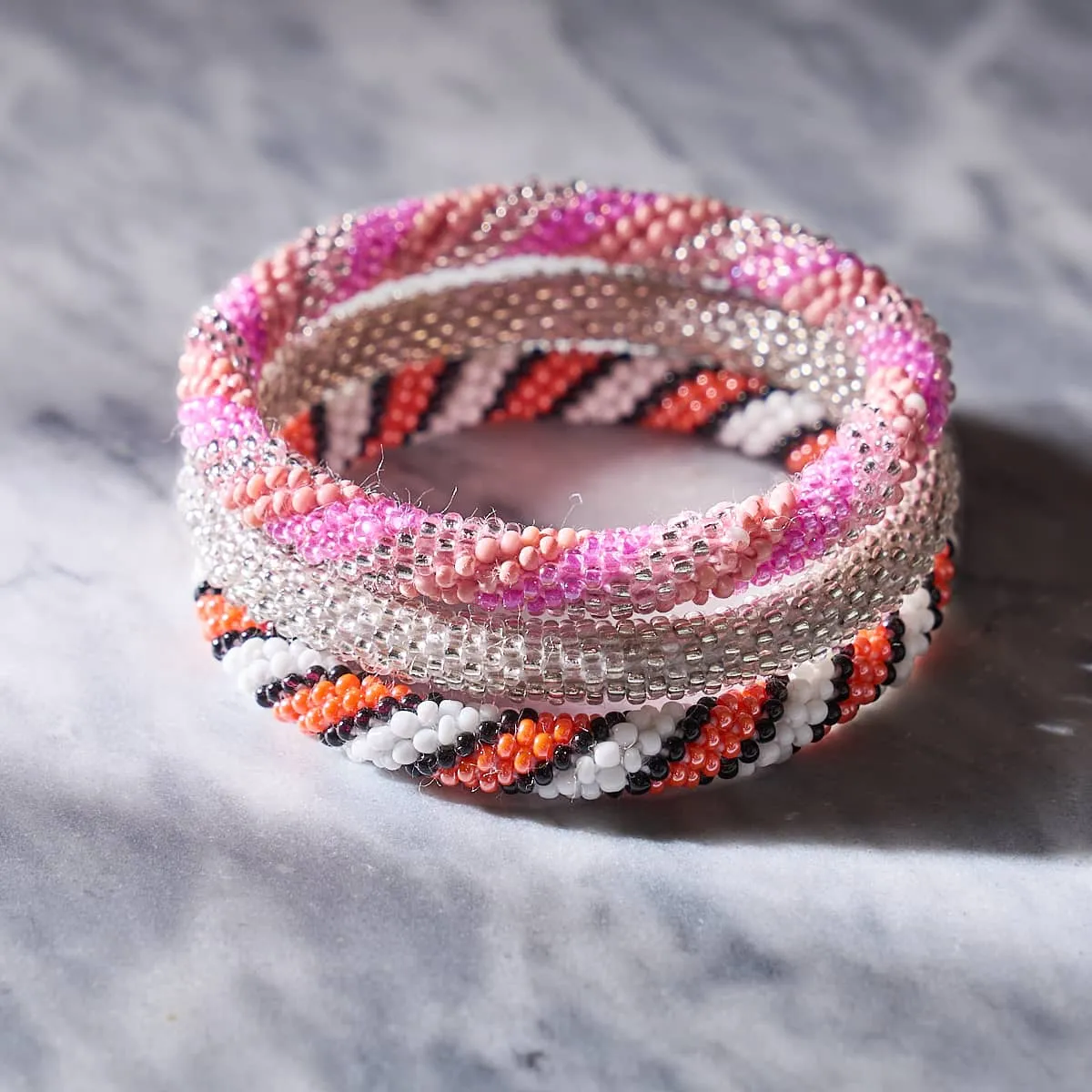 Frozen Solid | Himalayan Glass Bead Bracelet