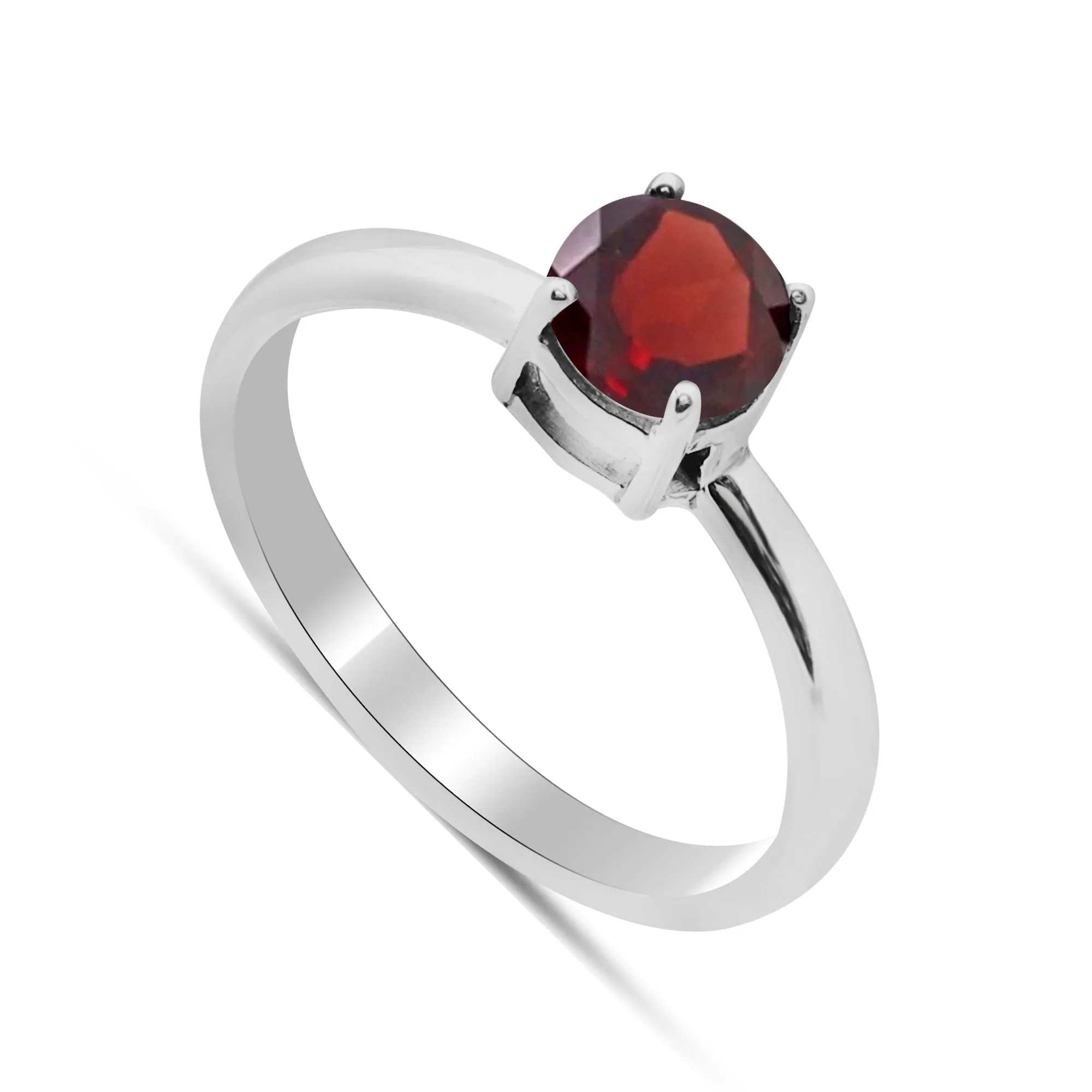 Garnet Silver Rings