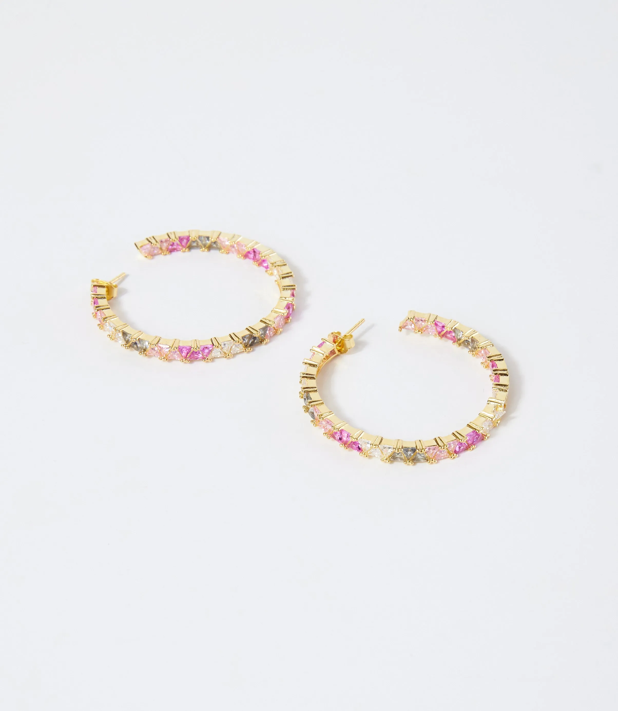 Gemstone Hoop Earrings