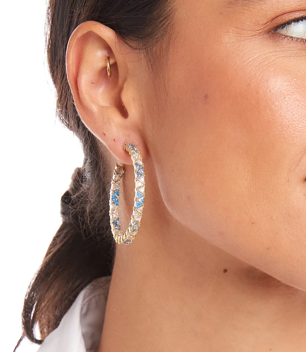 Gemstone Hoop Earrings