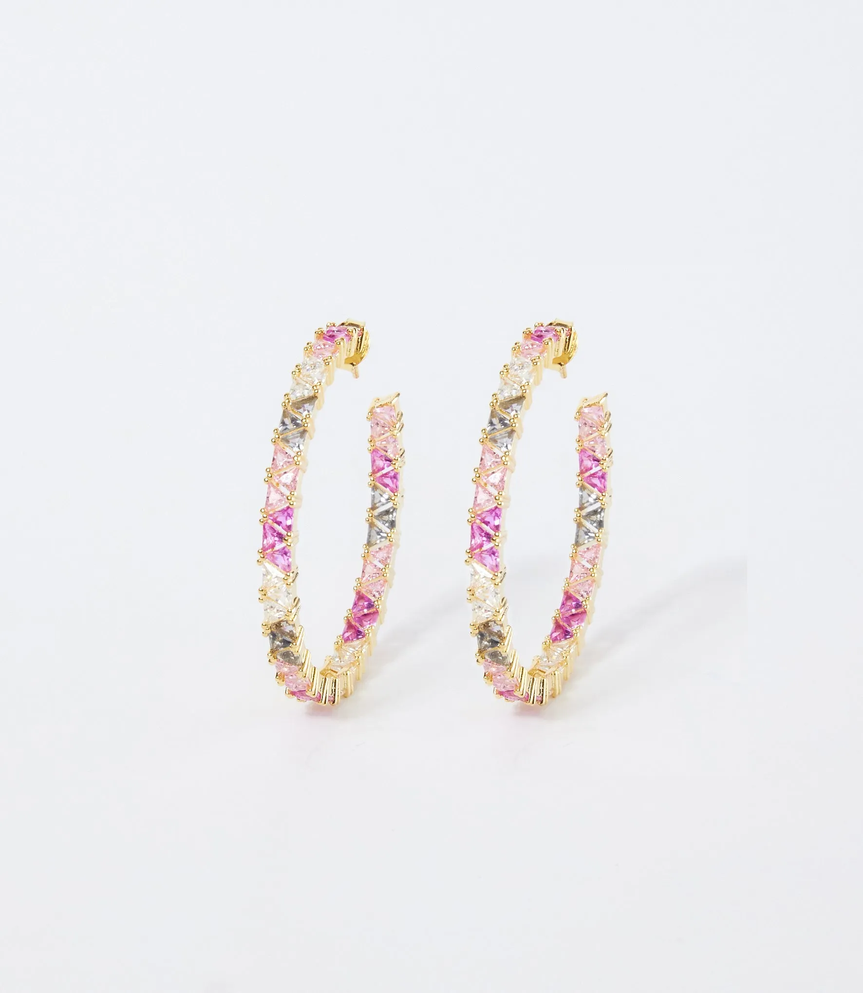 Gemstone Hoop Earrings