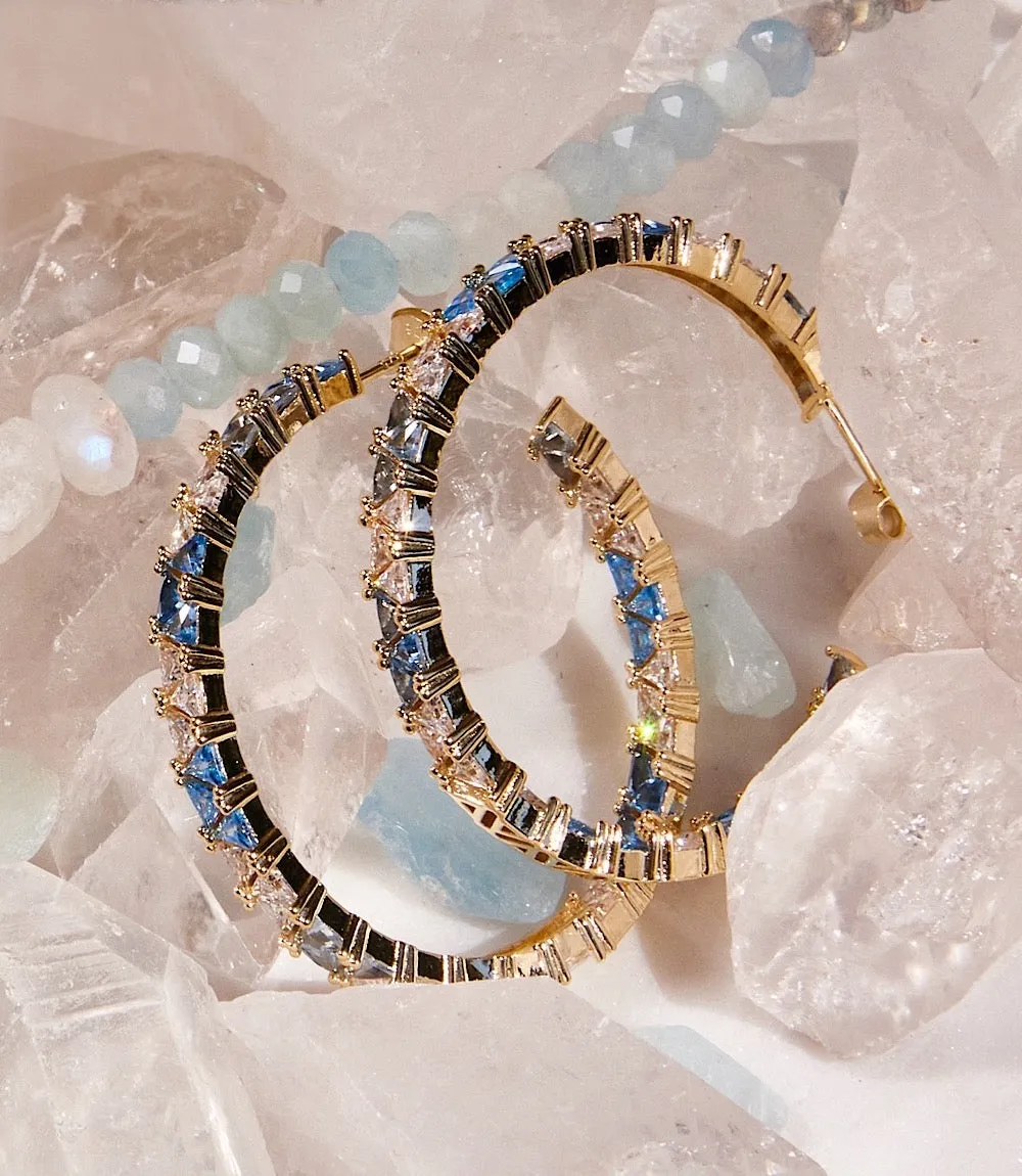 Gemstone Hoop Earrings