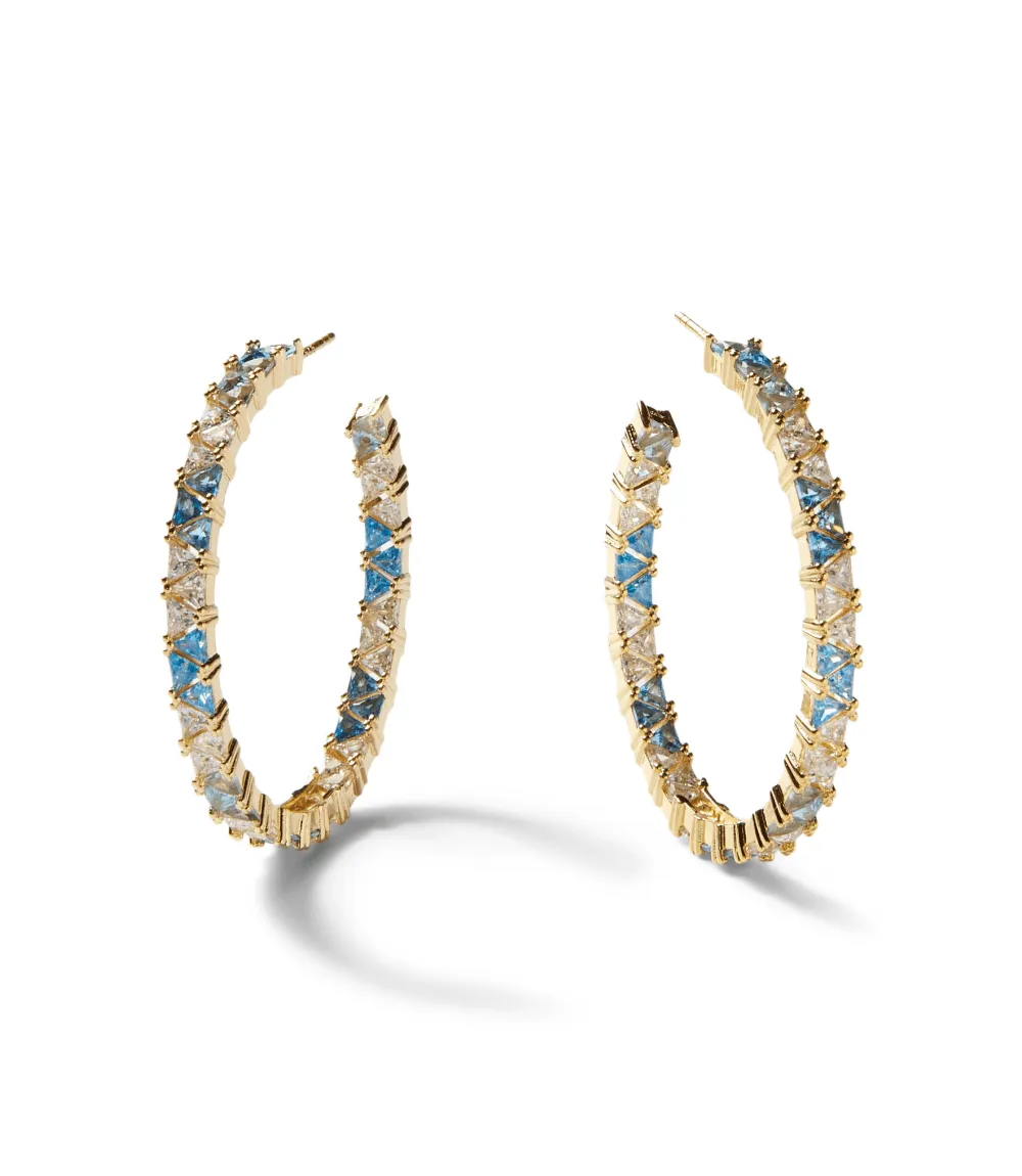 Gemstone Hoop Earrings