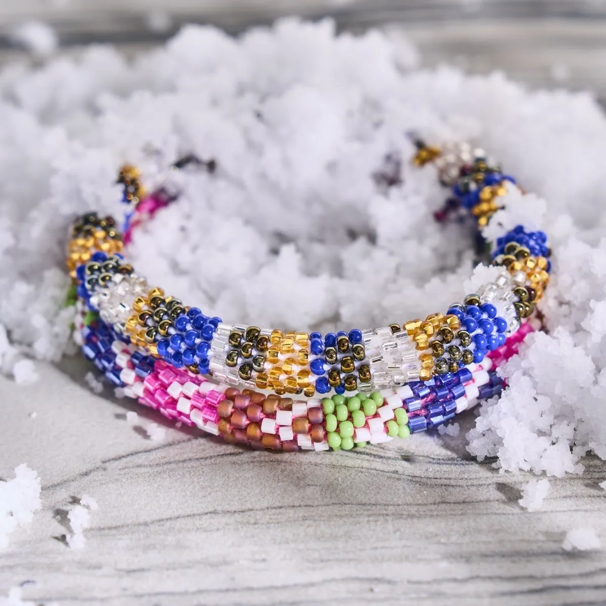 Gingerbread House | Himalayan Glass Bead Bracelet