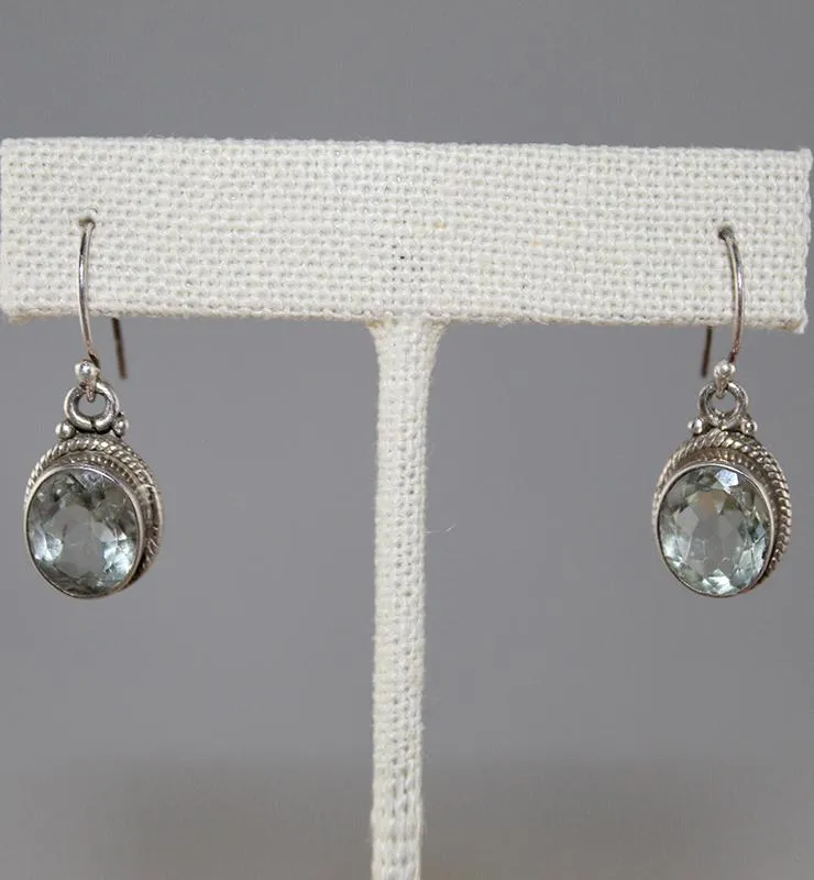 Green Amethyst Drop Earrings
