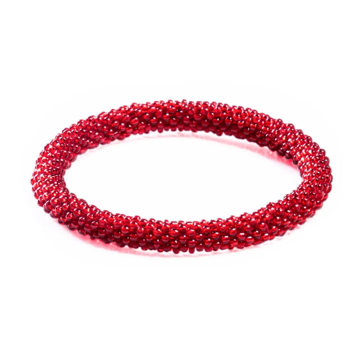 Holiday Red | Himalayan Glass Bead Bracelet