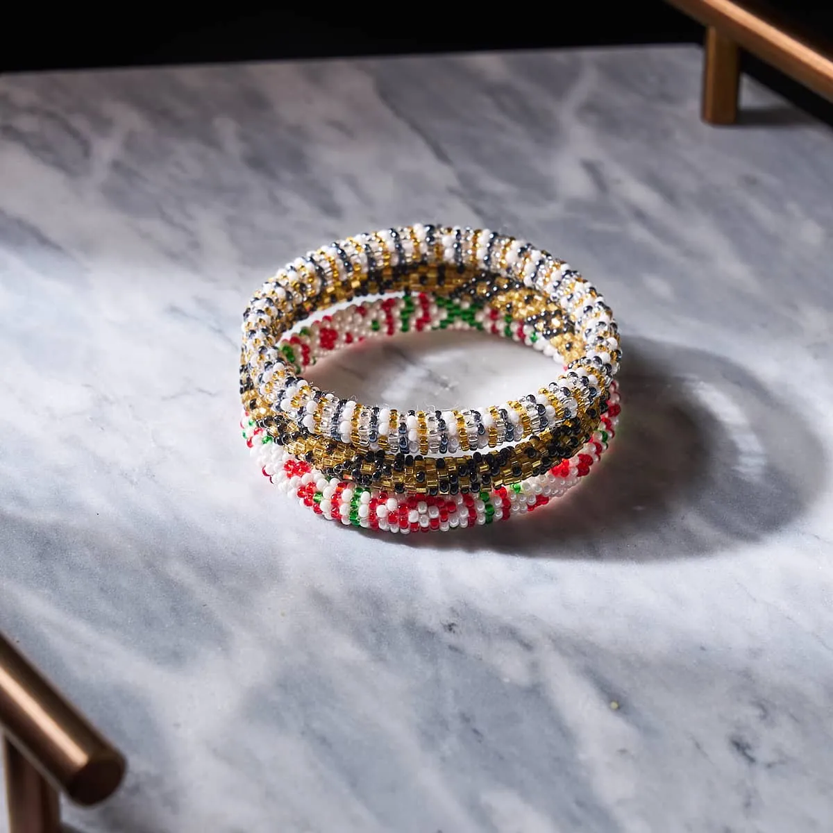 Holiday Sweater | Himalayan Glass Bead Bracelet