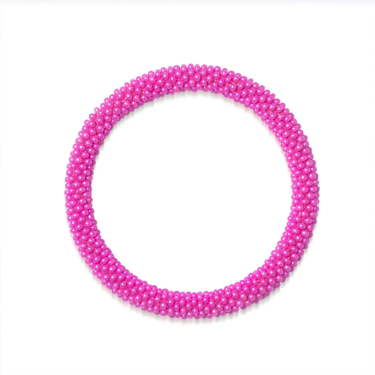 Hot Pink | Himalayan Glass Bead Bracelet
