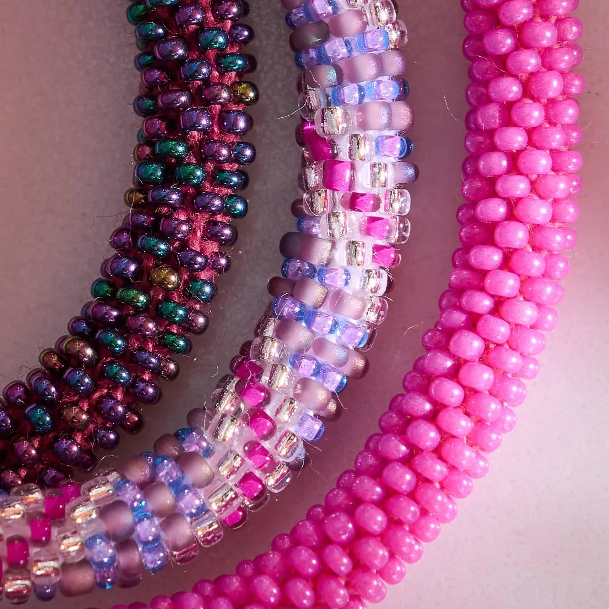 Hot Pink | Himalayan Glass Bead Bracelet