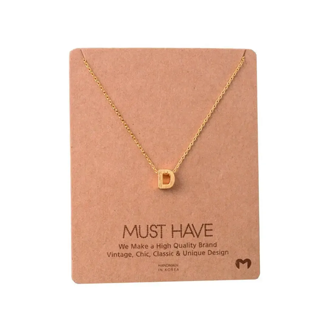 INITIAL D GOLD NECKLACE