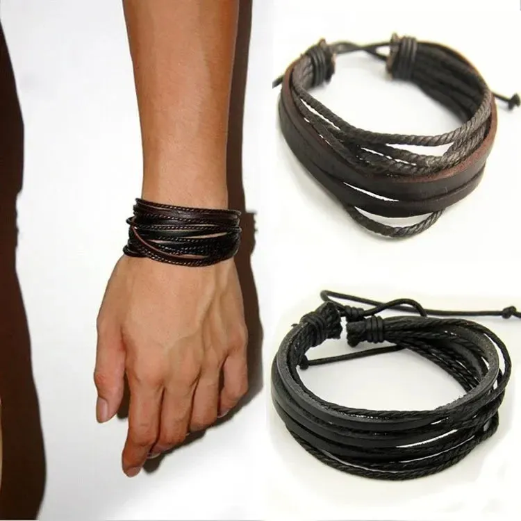 Jewellery - Handmade Boho Multilayer Leather Bracelet
