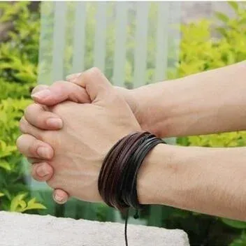 Jewellery - Handmade Boho Multilayer Leather Bracelet