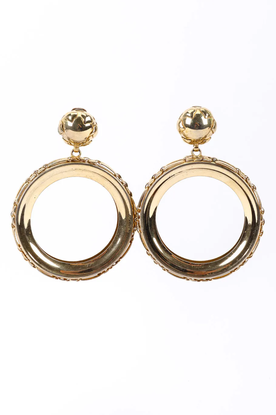 Large Hoop Drop Earrings