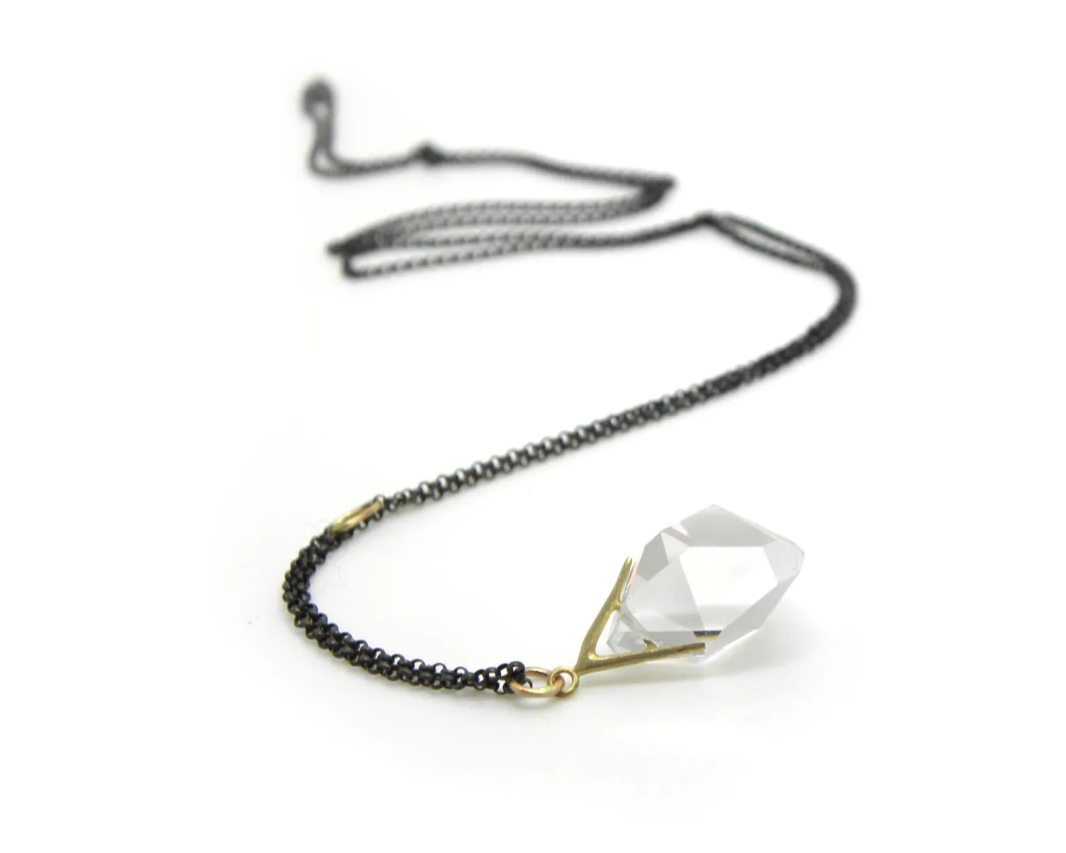 Large Sticks and Stones Herkimer Necklace
