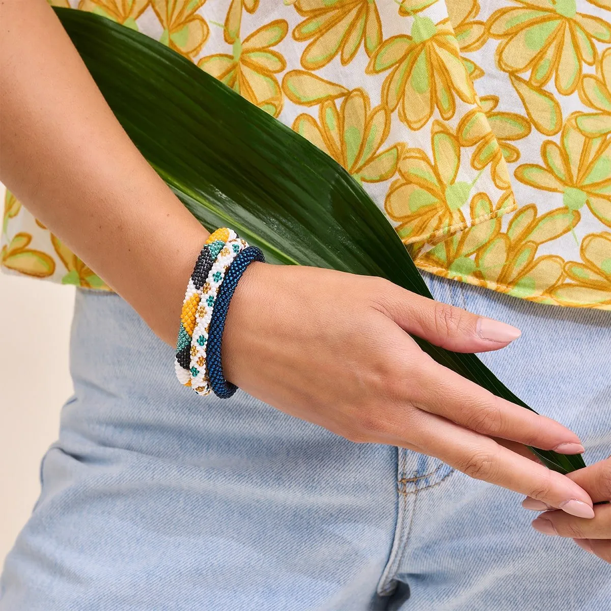 Lucky Garden | Himalayan Glass Bead Bracelet