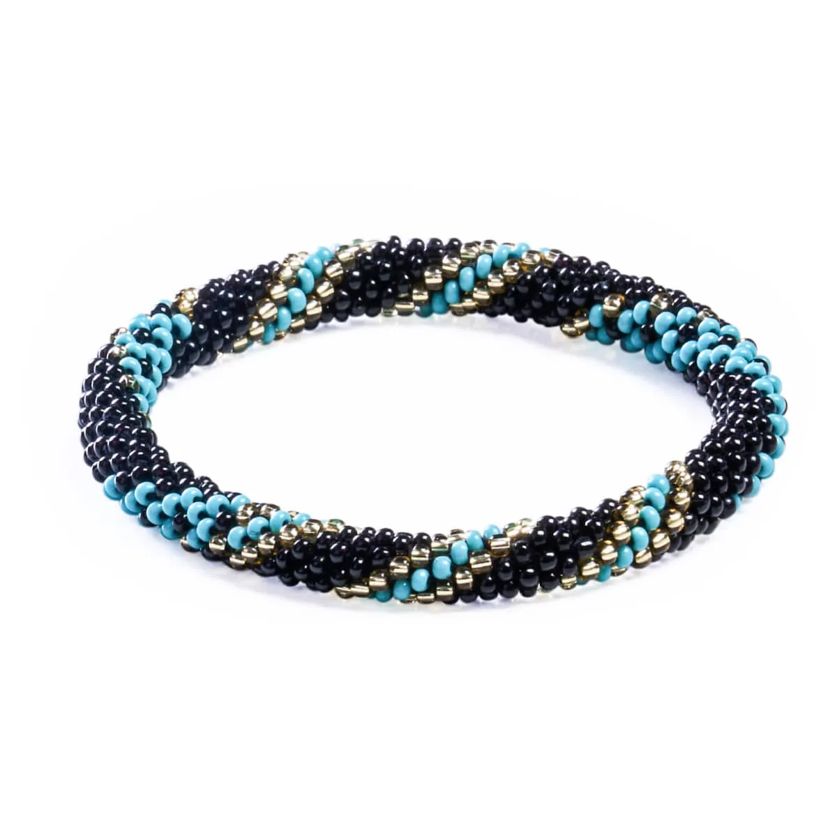 Midnight Sleigh Ride | Himalayan Glass Bead Bracelet