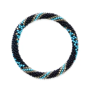 Midnight Sleigh Ride | Himalayan Glass Bead Bracelet