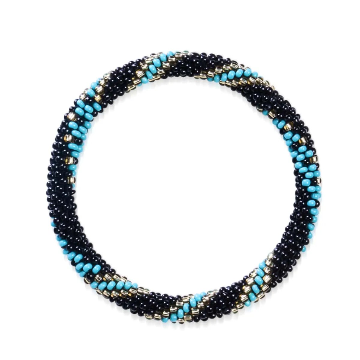 Midnight Sleigh Ride | Himalayan Glass Bead Bracelet