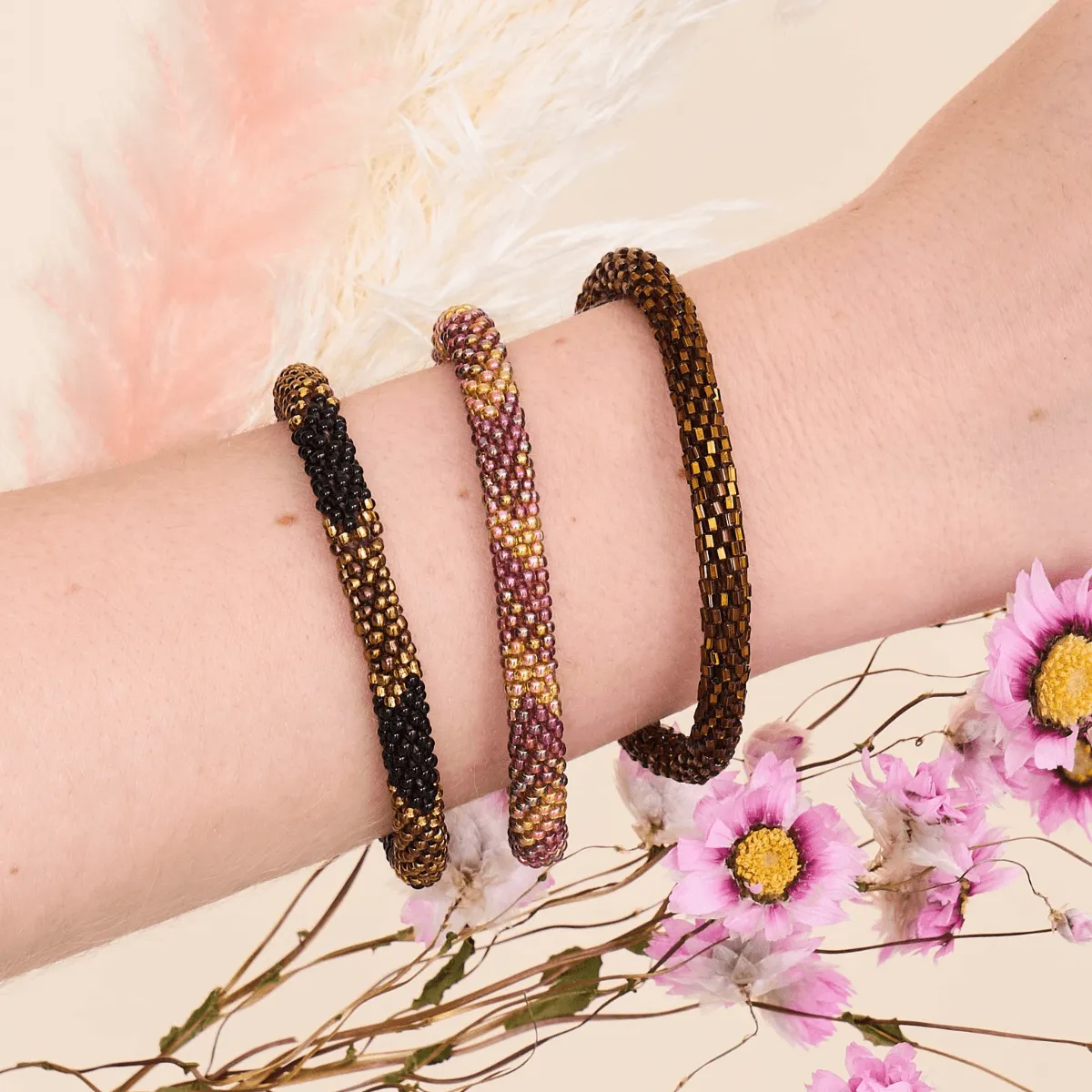 Midnight Treasure | Himalayan Glass Bead Bracelet