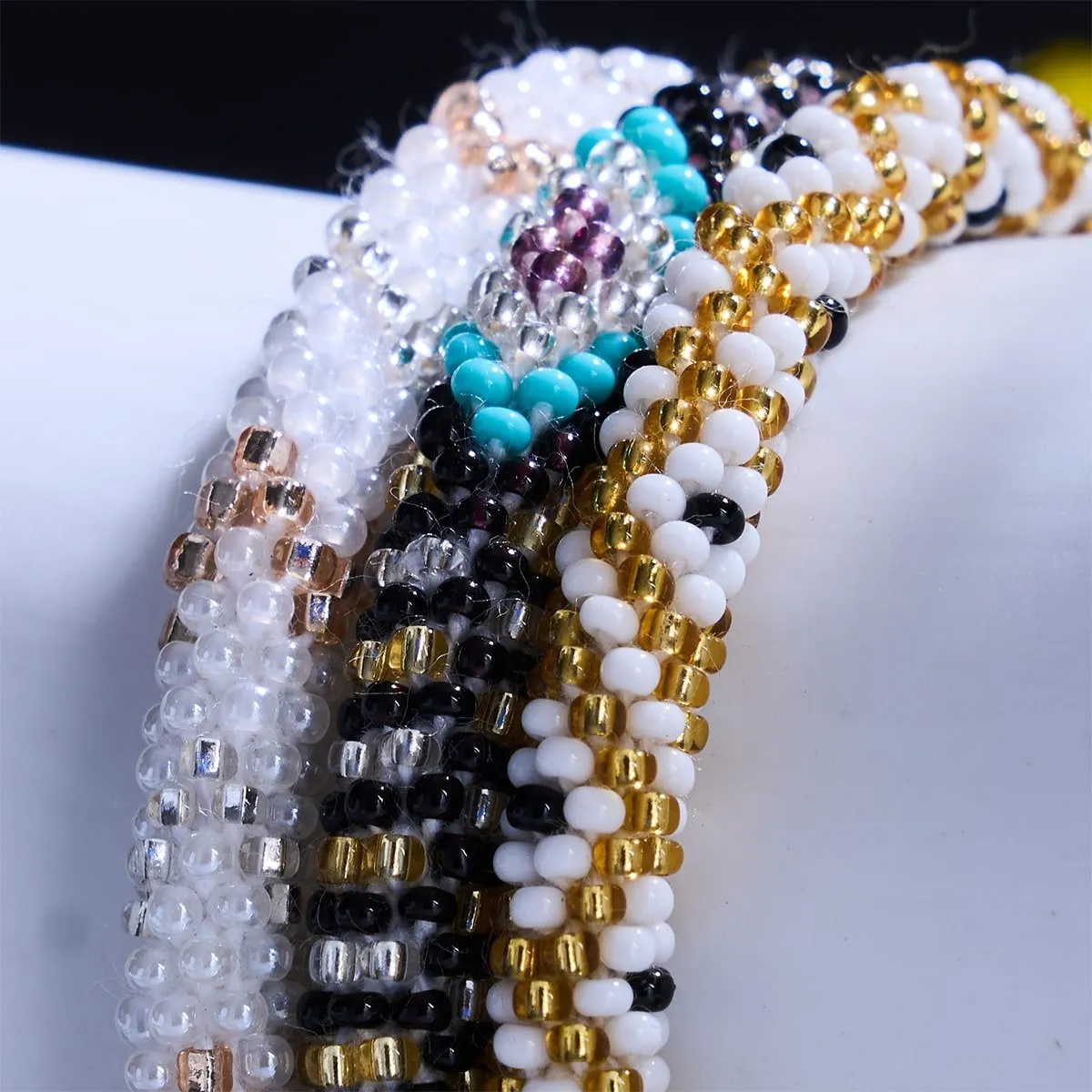 Milk and Sugar | Himalayan Glass Bead Bracelet