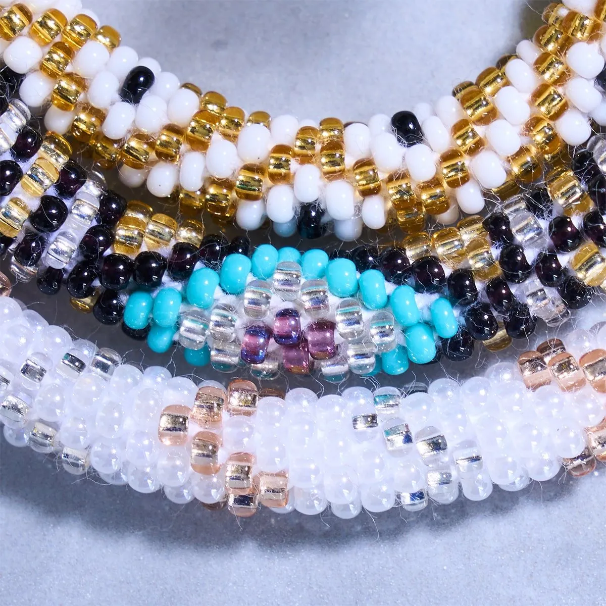 Milk and Sugar | Himalayan Glass Bead Bracelet