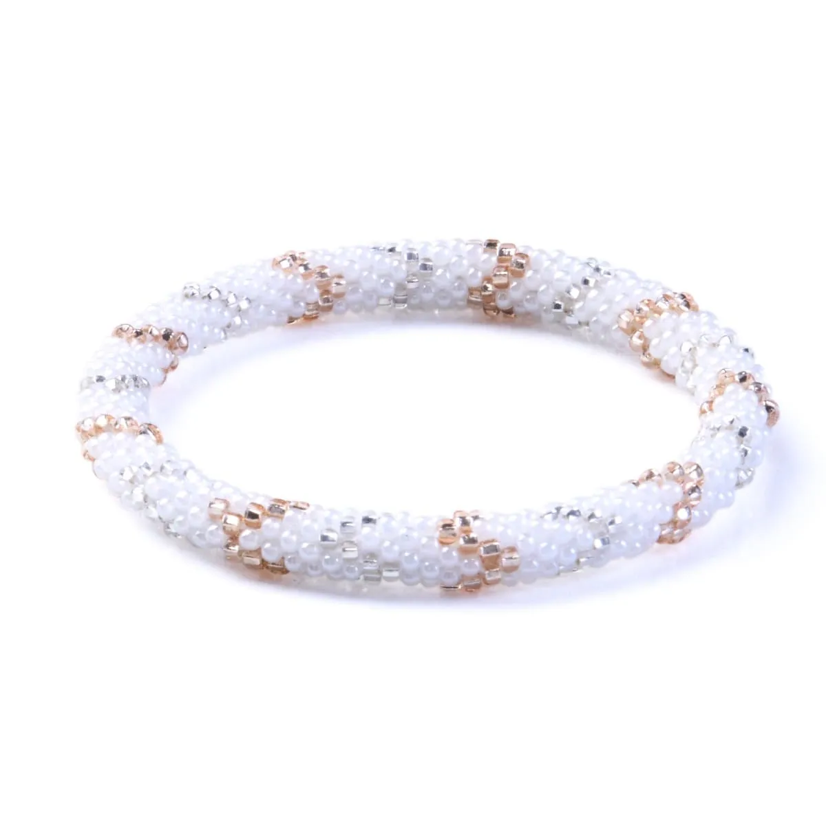 Milk and Sugar | Himalayan Glass Bead Bracelet