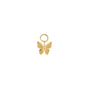 Mini Solid Butterfly Charm 14K