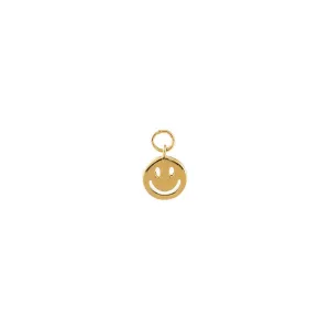 Mini Solid Smiley Face Charm 14K