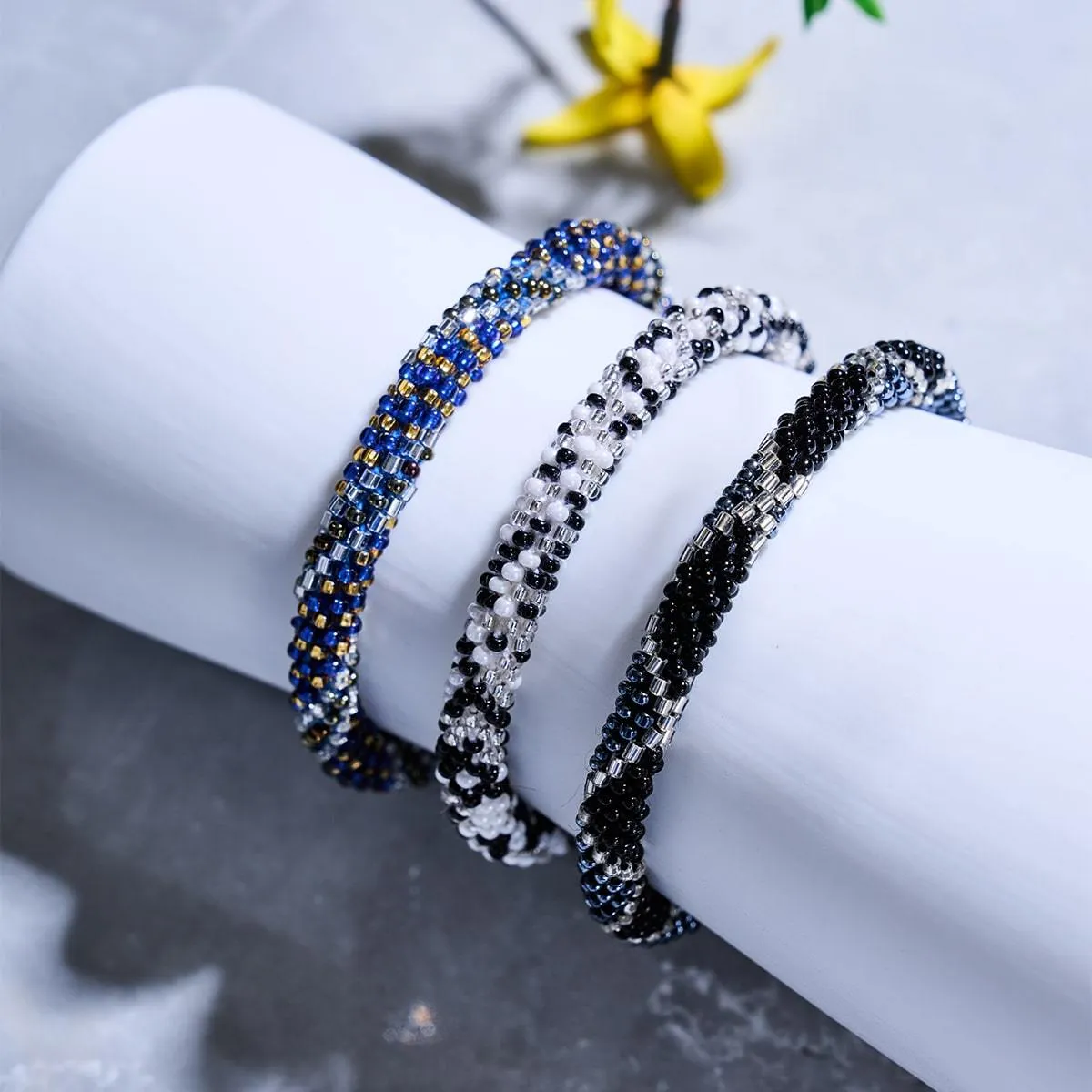 Mockingbird | Himalayan Glass Bead Bracelet