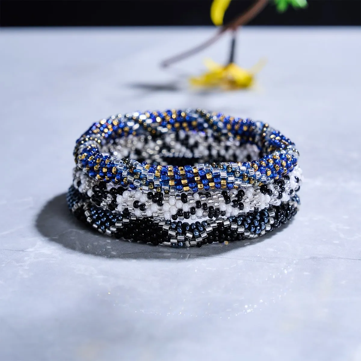 Mockingbird | Himalayan Glass Bead Bracelet