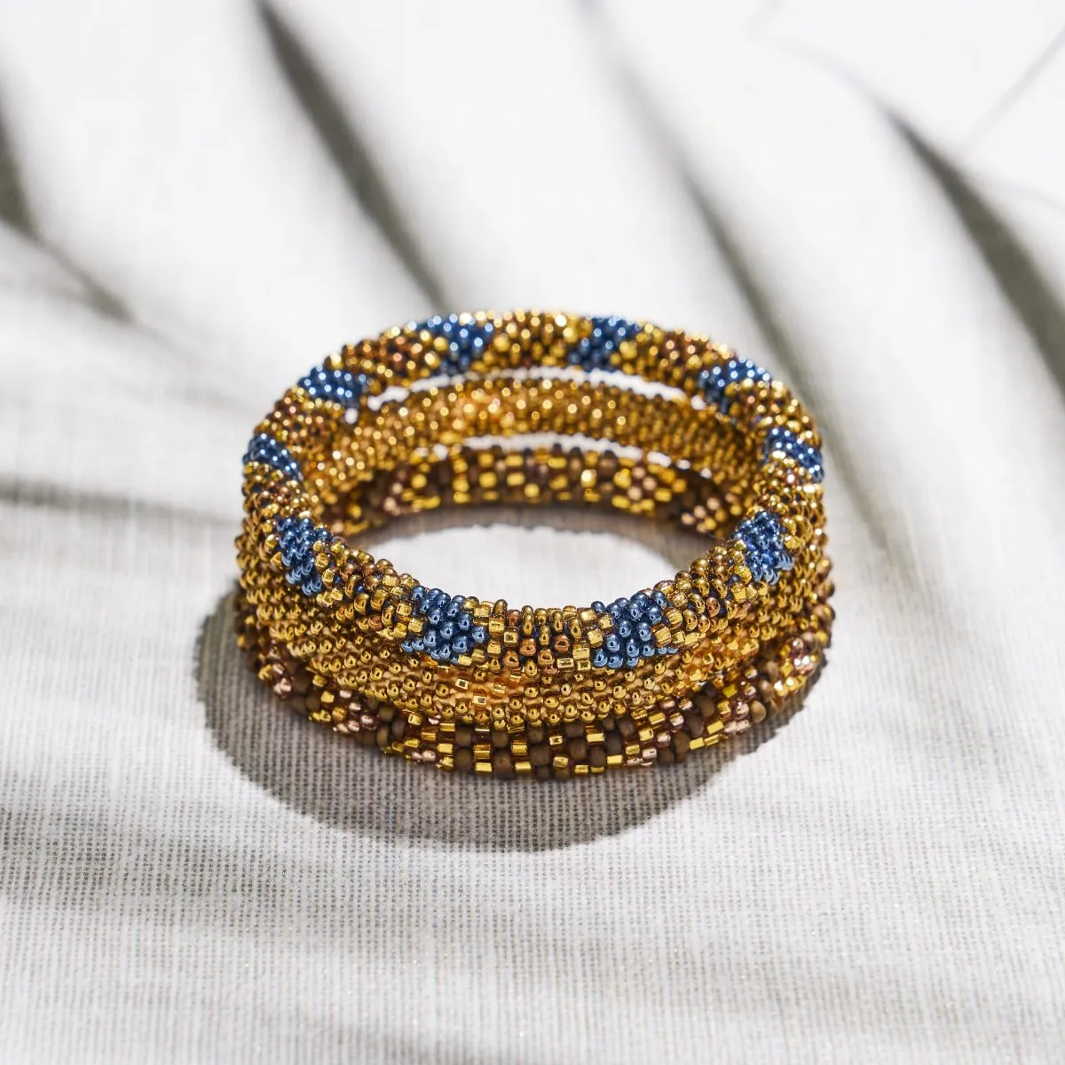 Mojave Gold | Himalayan Glass Bead Bracelet