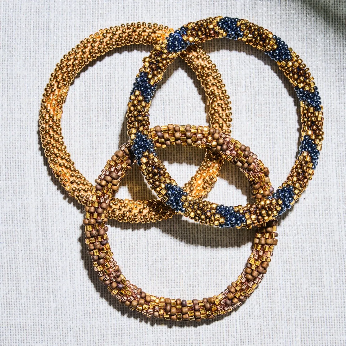 Mojave Gold | Himalayan Glass Bead Bracelet