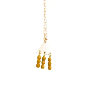 Mustard Triangle Necklace