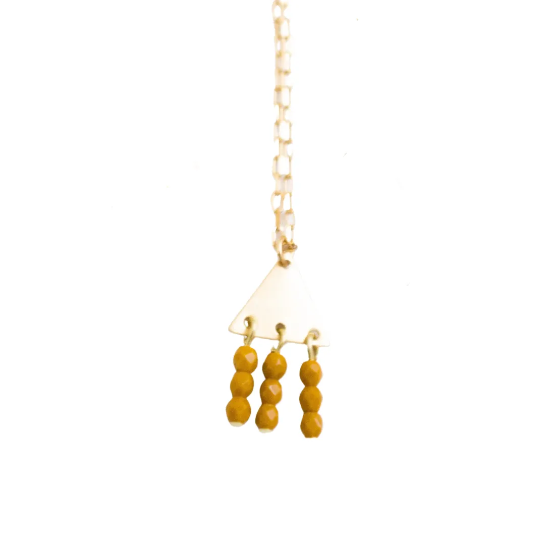 Mustard Triangle Necklace
