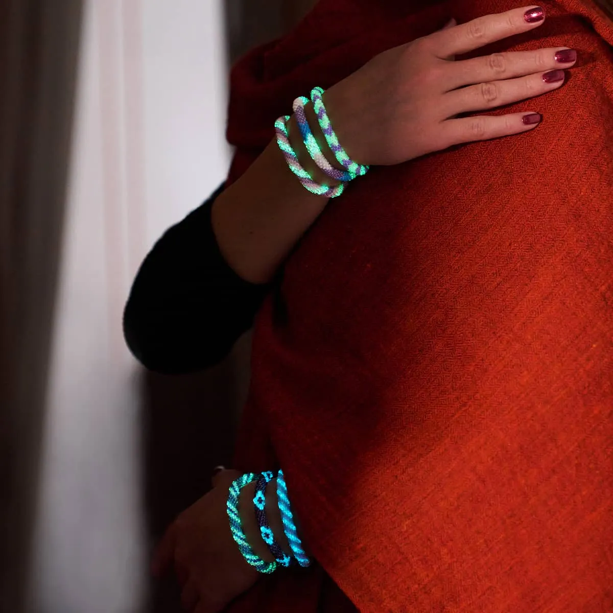 Neon Ghost | Himalayan Glass Bead Bracelet