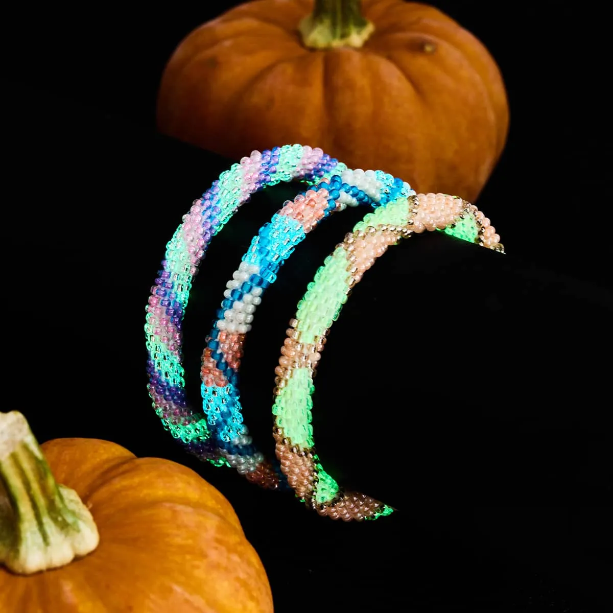 Neon Pumpkin | Himalayan Glass Bead Bracelet