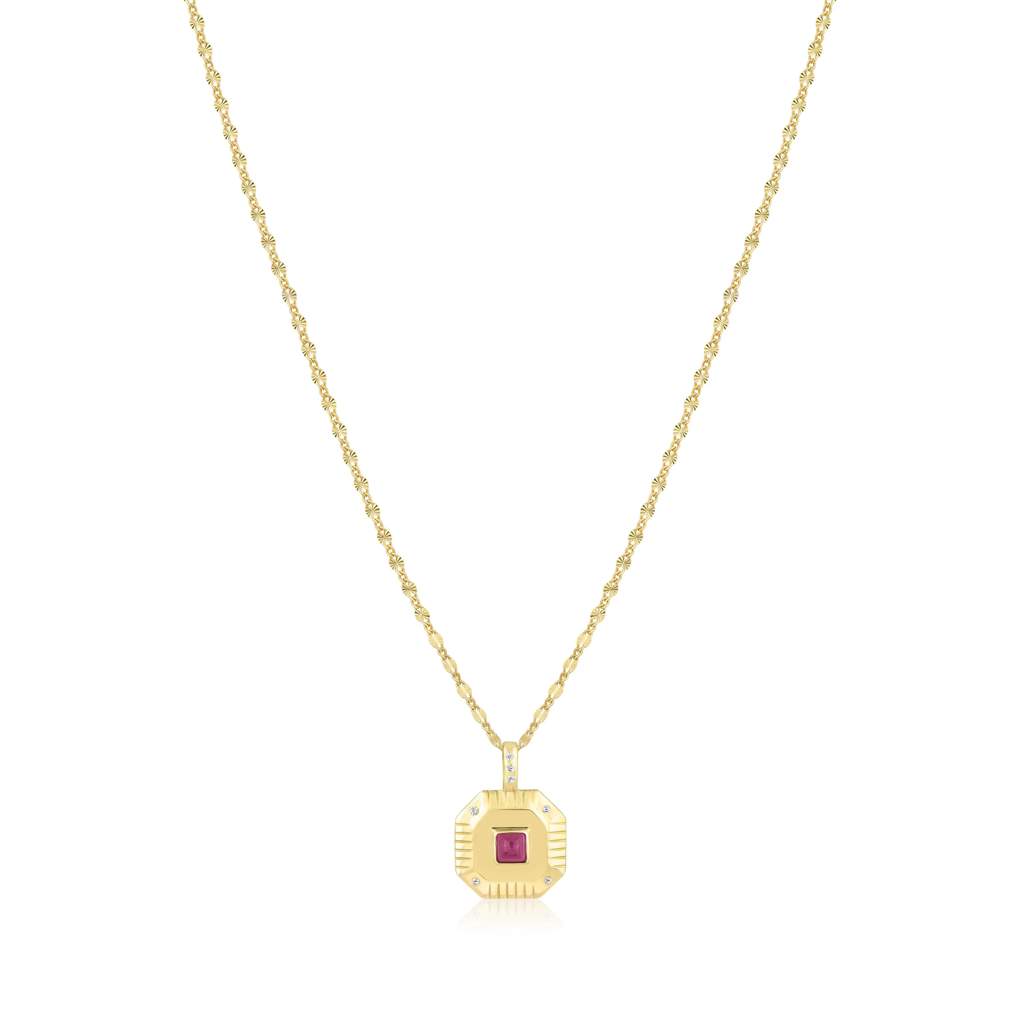 octagon charm necklace
