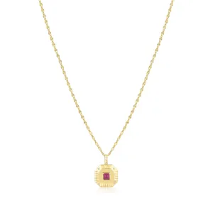 octagon charm necklace