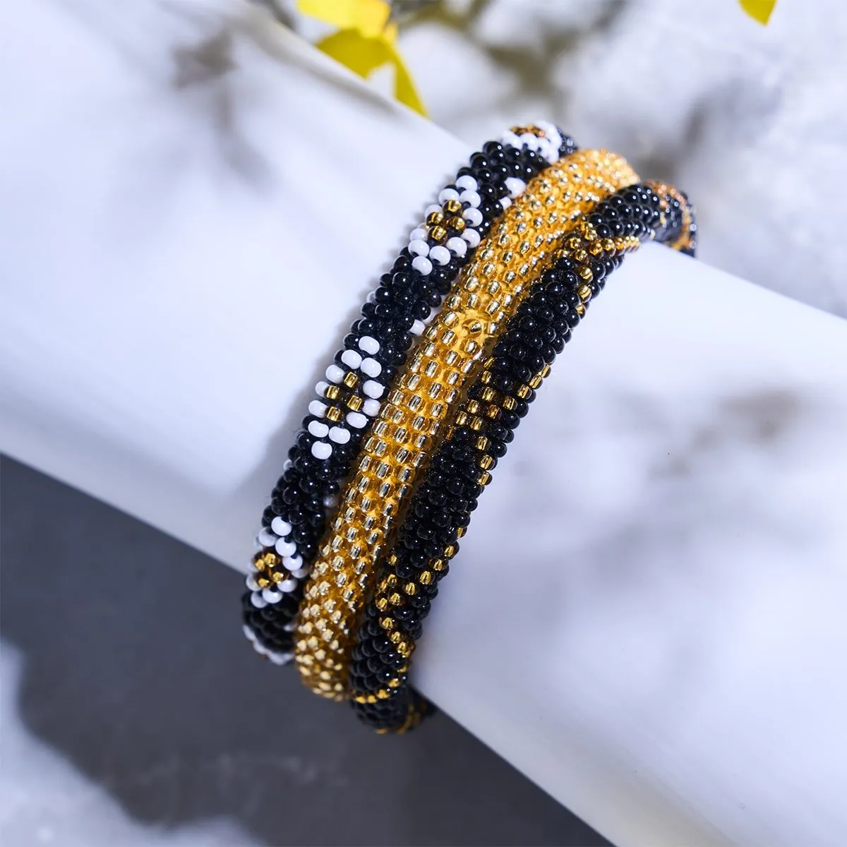 Paris After Midnight | Himalayan Glass Bead Bracelet