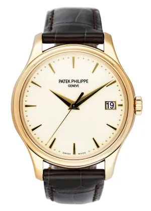 Patek Philippe Calatrava 5227J Ivory Dial 18K Yellow Gold Mens Watch Box Papers