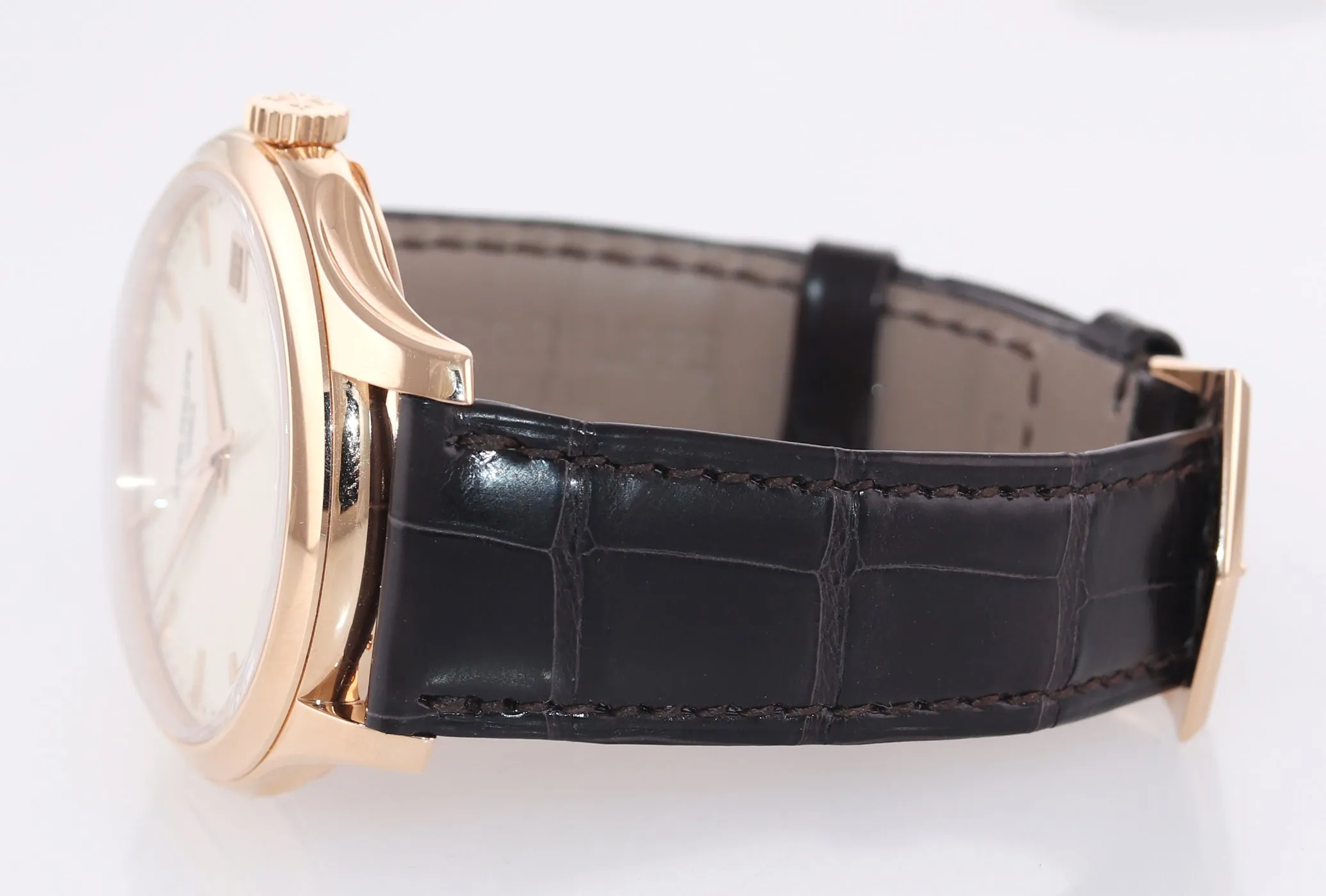 Patek Philippe Calatrava Date 18K Rose Gold Ivory 39mm 5227R-001 Watch