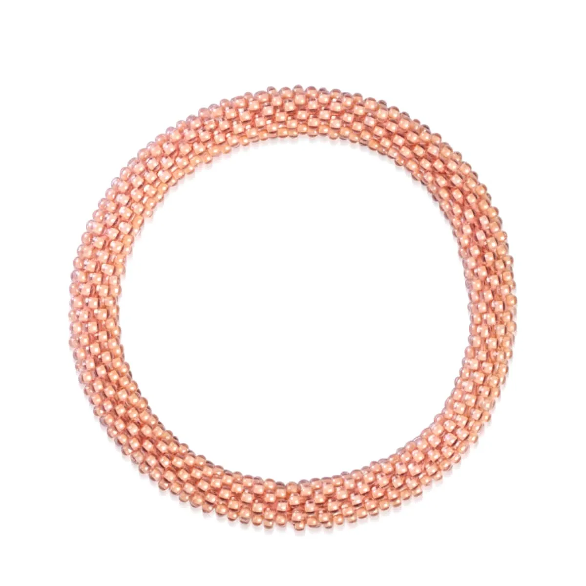 Peach Bellini | Himalayan Glass Bead Bracelet