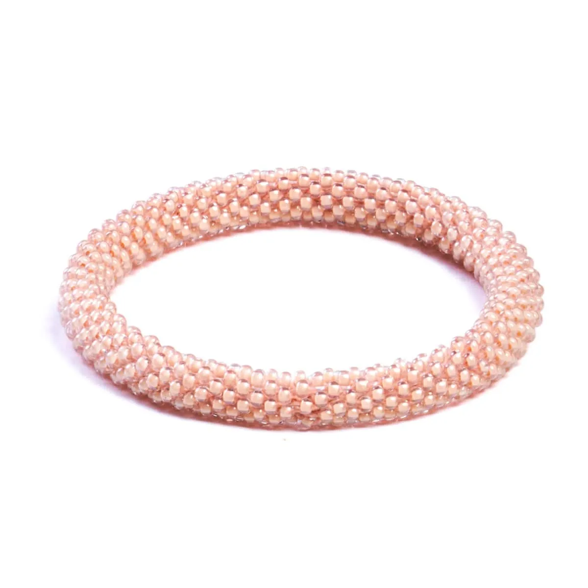 Peach Bellini | Himalayan Glass Bead Bracelet