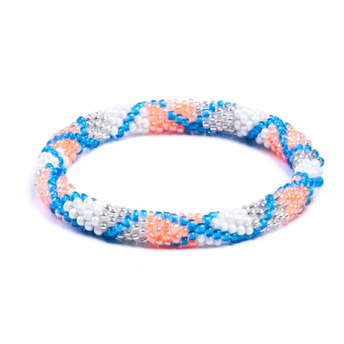 Peach Parfait | Himalayan Glass Bead Bracelet