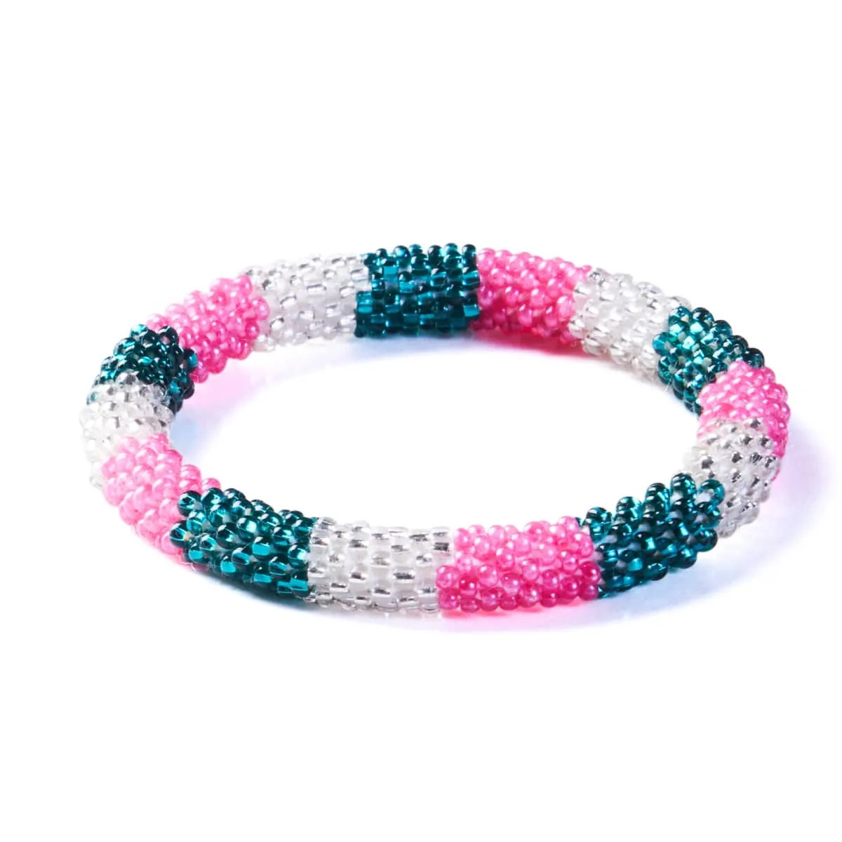 Pink Carnation | Himalayan Glass Bead Bracelet