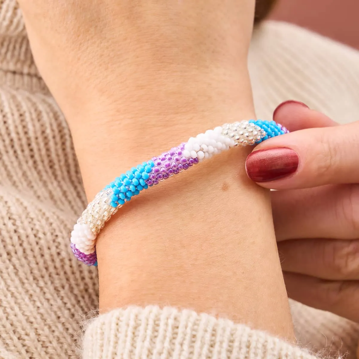 Poolside | Himalayan Glass Bead Bracelet