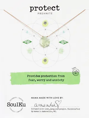 Prehnite Sacred Geometry Necklace to Protect